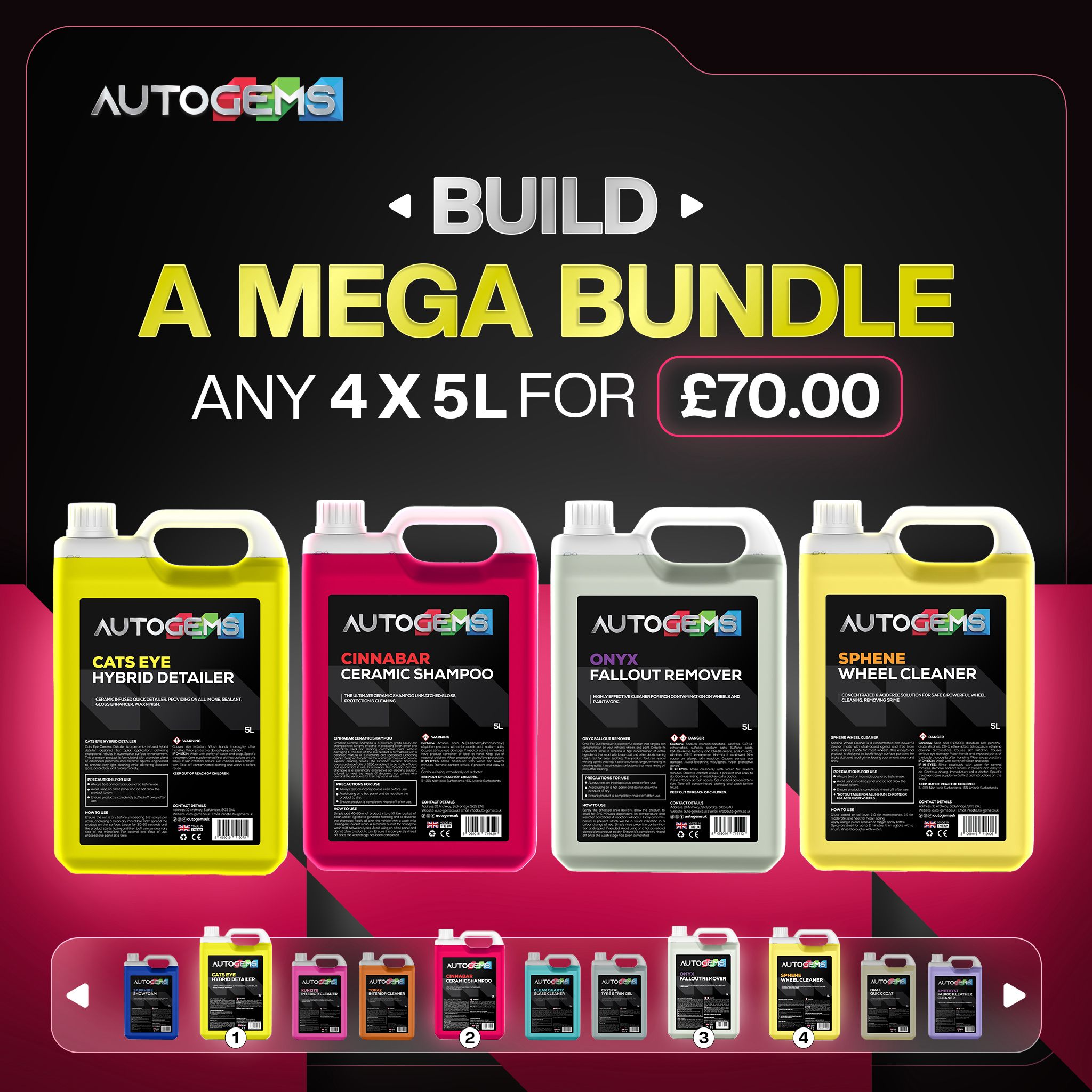 Any 4 x 5 Litres for £70.00